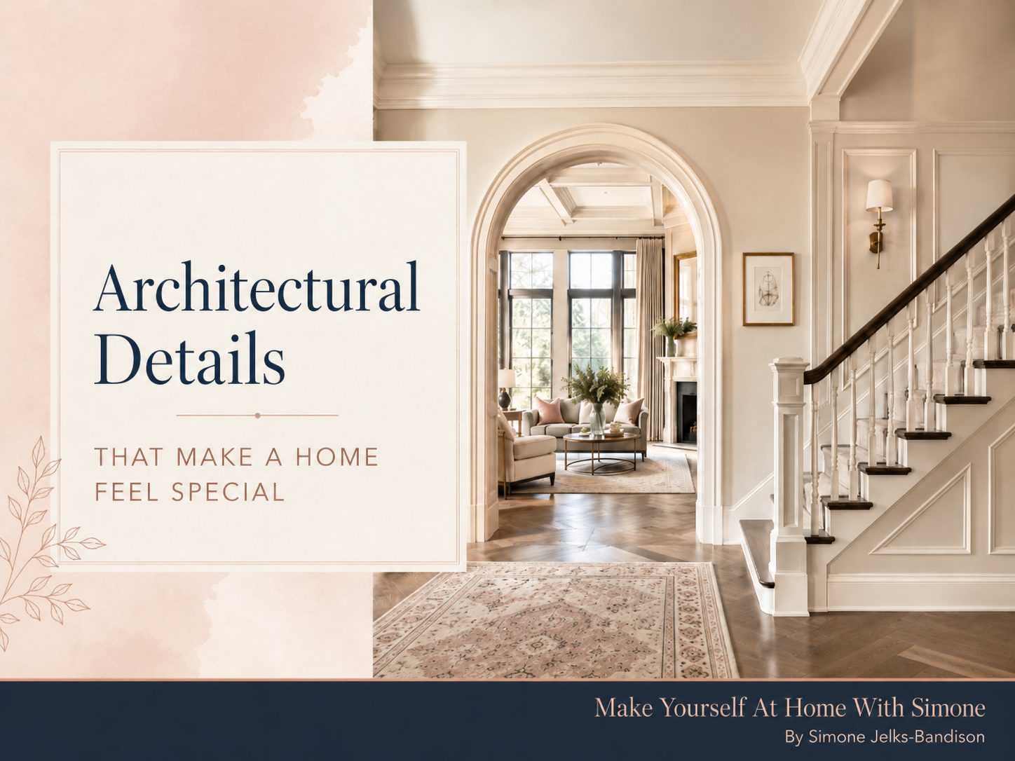 Spring real estate blog graphic featuring a charming home exterior with fresh flowers and curb appeal